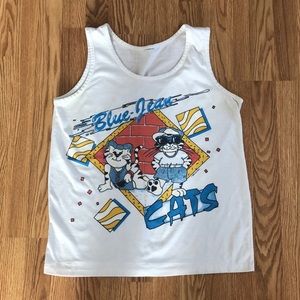 Vintage blue jean cats tank